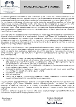 Politica qualità e sicurezza